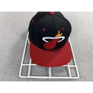 Miami Heat Snapback Stitched Logo Game Day Hat (Adult) Wool‎ Blend - Black